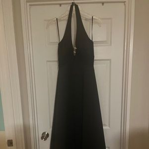 Black Halter neck Evening Dress